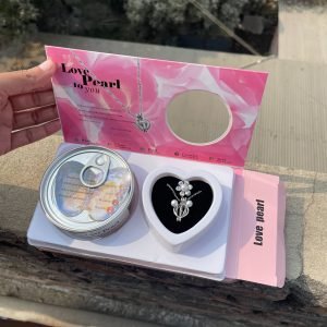 মুক্তার ফুল জুয়েলারি সেট | pearl love gift box with ring, earrings & necklace