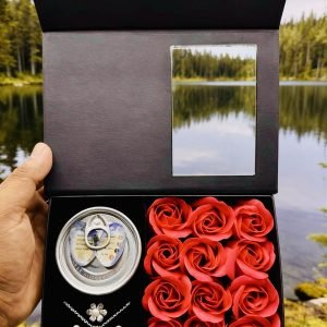eternal roses & love pearl – luxury gift box (combo)